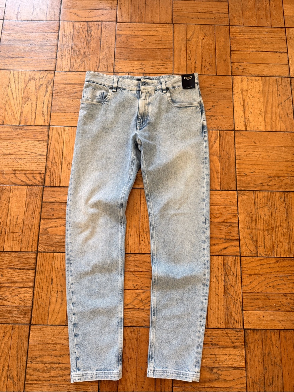 Fendi Light Wash Men's Slim Straight Jeans size 34